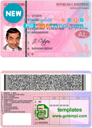 Timor-Leste driving license template in PSD format, fully editable