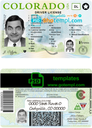 USA Delaware driver license template in PSD format