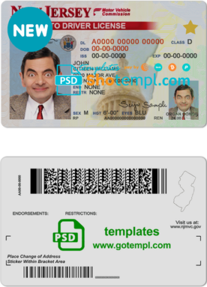 Bosnia and Herzegovina ID (2015-2025) driving license template in PSD format