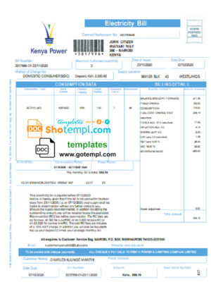 Deposit invoice template in word and pdf format