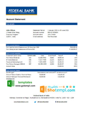 Brunei Islam Darussalam bank account balance reference letter template in Word and PDF format