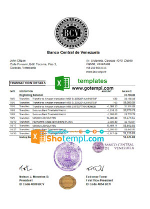 commercial invoice template in Word and PDF format