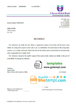 India Bandhan bank statement Word and PDF template, 4 pages