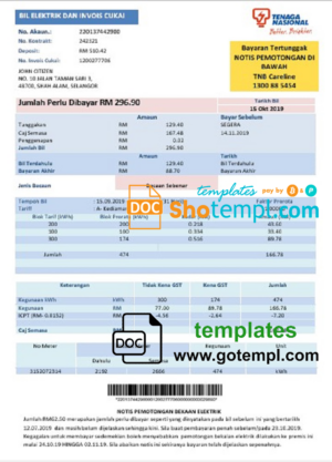 Comoros Airbnb booking confirmation Word and PDF template
