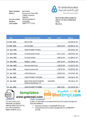 Pt pelabuhan indonesia (persero) pay stub template in PDF and Word formats