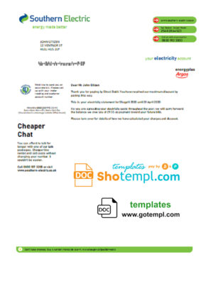 Belfius Bank enterprise statement Word and PDF template