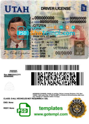 Donetsk People s Republic passport PSD files, scan and photo look templates, 2 in 1
