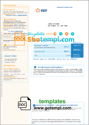Montenegro company registration certificate Word and PDF template