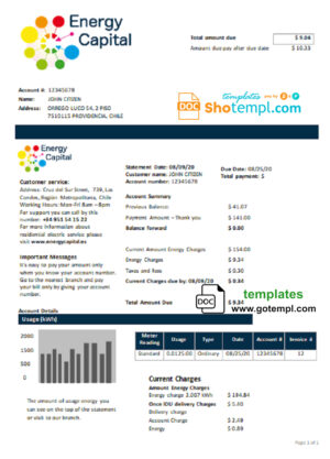 USA New York Piermont bank statement Word and PDF template