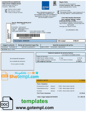 Basic business invoice template in word and pdf format