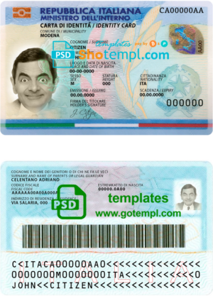 Dominica Republic vital record birth certificate PSD template