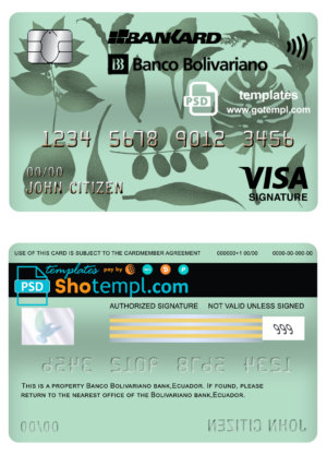 Nigeria GTBank mastercard, fully editable template in PSD format