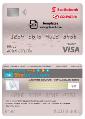 Yemen International bank mastercard, fully editable template in PSD format