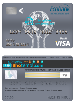 USA New York Abstract United pay stub Word and PDF template