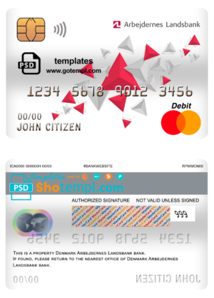 # detail line universal multipurpose bank mastercard debit credit card template in PSD format, fully editable