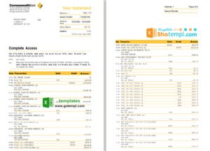 Meralco Philippines electricity business utility bill, Word and PDF template, 4 pages, version 3