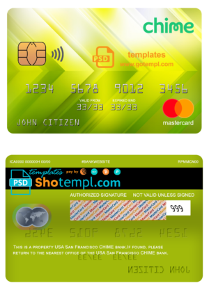 Netherlands ABN AMRO Bank mastercard credit card template in PSD format