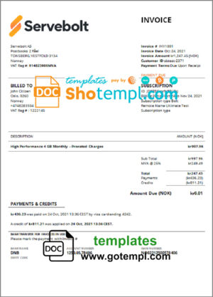 Free Simple Invoice Format template in word and pdf format