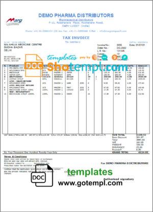 Medical leave pay stub template in PDF and Word format
