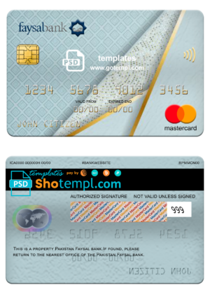 # alpine bear universal multipurpose bank mastercard debit credit card template in PSD format, fully editable