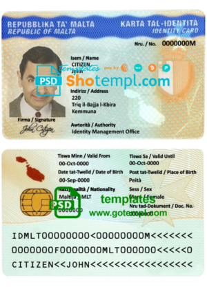 Peru driving license template in PSD format