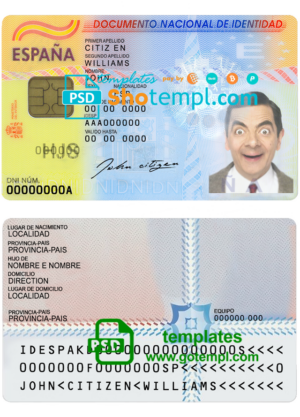 USA passport ID card PSD files, scan look and photographed image, 2 in 1