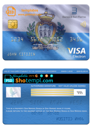 Albania Tirana bank mastercard credit card template in PSD format, fully editable