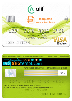 # alpine bear universal multipurpose bank mastercard debit credit card template in PSD format, fully editable