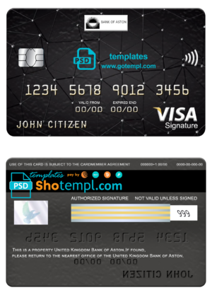 Cuba Nacional bank mastercard credit card template in PSD format, fully editable