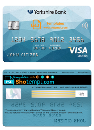 USA Georgia Gainesville First century bank visa classic card fully editable template in PSD format