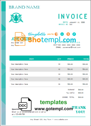 Citizens Bank firm statement Word and PDF template