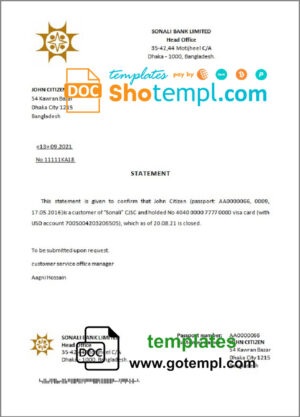 Pakistan Al Baraka Bank mastercard fully editable template in PSD format