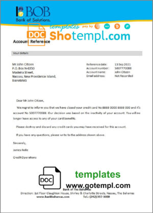 Fiji hotel booking confirmation Word and PDF template, 2 pages