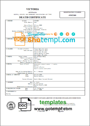Telstra Group Limited telecommunications business utility bill, PDF and WORD template
