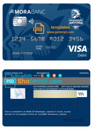Mozambique identity card PSD template, version 2