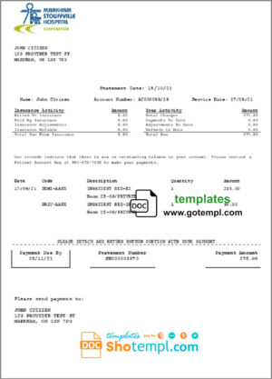 profit and loss statement template in Word and PDF format, version 5