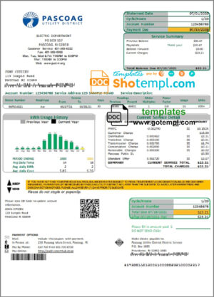USA Oracle invoice template in Word and PDF format, fully editable