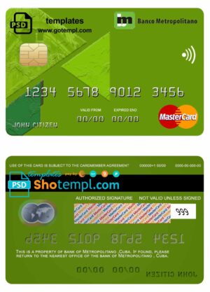 Cabo Verde Banco Inter-Atlântico Bank mastercard credit card template in PSD format, fully editable