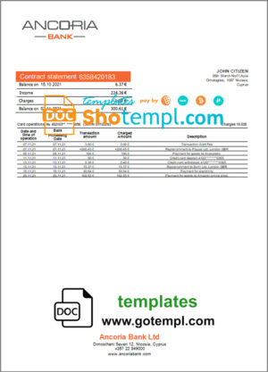 Cash invoice template in word and pdf format