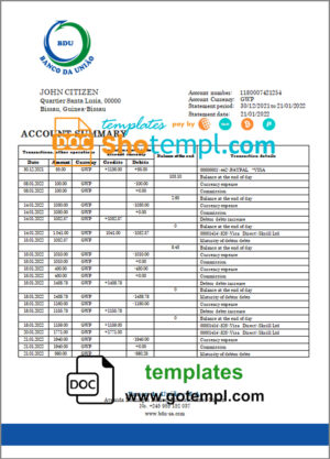 Automotive company pay advise template in Word and PDF formats