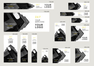 # iconic service editable banner template set of 13 PSD