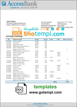 USA Northwestern Rural Electric utility bill template, fully editable in Word and PDF format