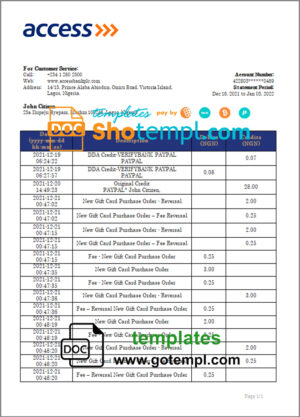 India Online Server company invoice template in Word and PDF format, fully editable