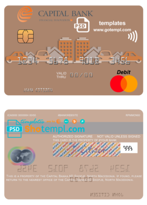 Solomon Islands ADB Bank mastercard fully editable template in PSD format