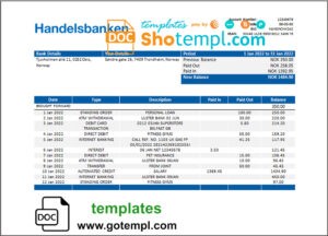 USA Autodesk invoice template in Word and PDF format, fully editable