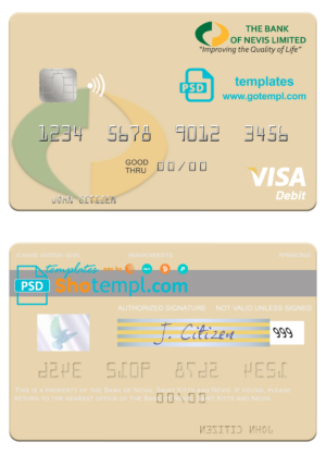 Côte d’Ivoire Attijariwafa bank mastercard credit card template in PSD format, fully editable