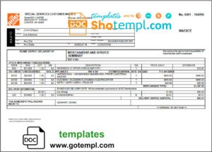 Free Bakery Invoice template in word and pdf format