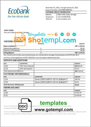 service contract template, Word and PDF format