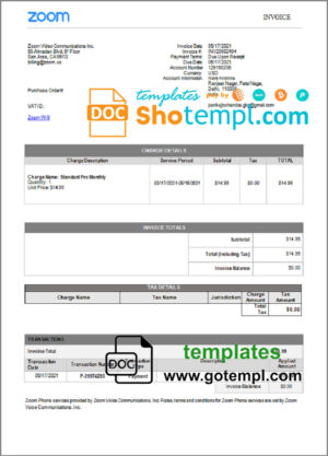 # automate bot universal multipurpose invoice template in Word and PDF format, fully editable
