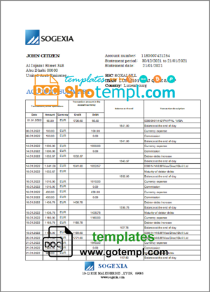 USA PACIFIC POWER utility bill Word and PDF template